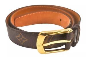 Authentic Louis Vuitton CEINTURE ELLIPSE Monogram Belt 32" date code CT2100